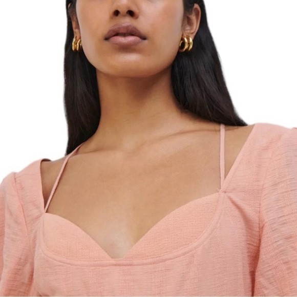 NWT Jonathan Simkhai Wilder Maxi Dress In Peach - Sorbet Size small - Picture 2 of 13